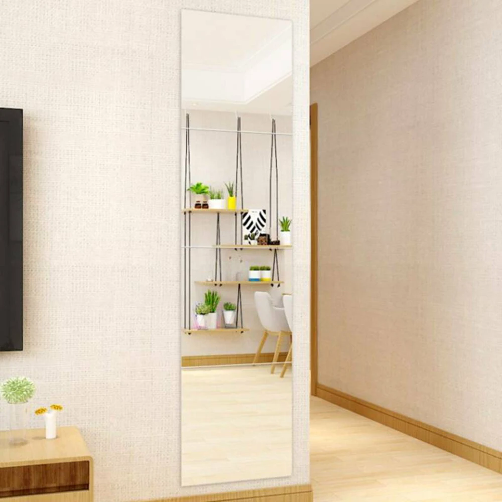 

4pcs 30*30cm*0.2mm Mirror Tile Wall Sticker Square Acrylic Room Decor Stick On Art Wall Makeup Mirrored Stickers Home Decor