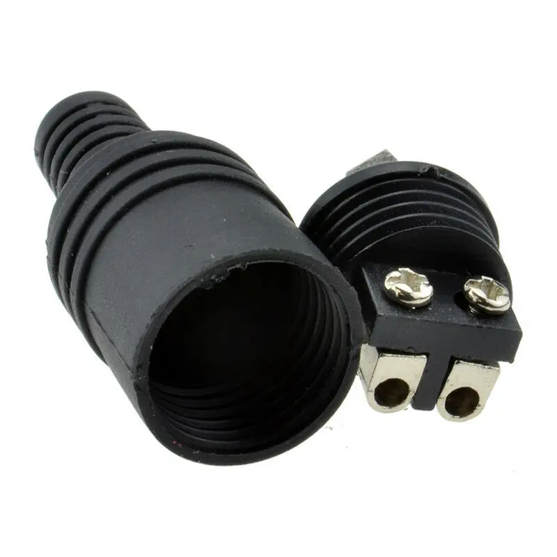 

2pcs 2 Pin Black Din Plug Socket Speaker Hifi Connector Screw Terminals Power Signal Adapters Audio Lamp