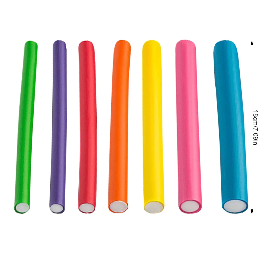 

42Pcs Mini Soft Foam Curler Makers Rubber Curler Foam Bendy Twist Medium Curls Stick DIY Hair Styling Tools