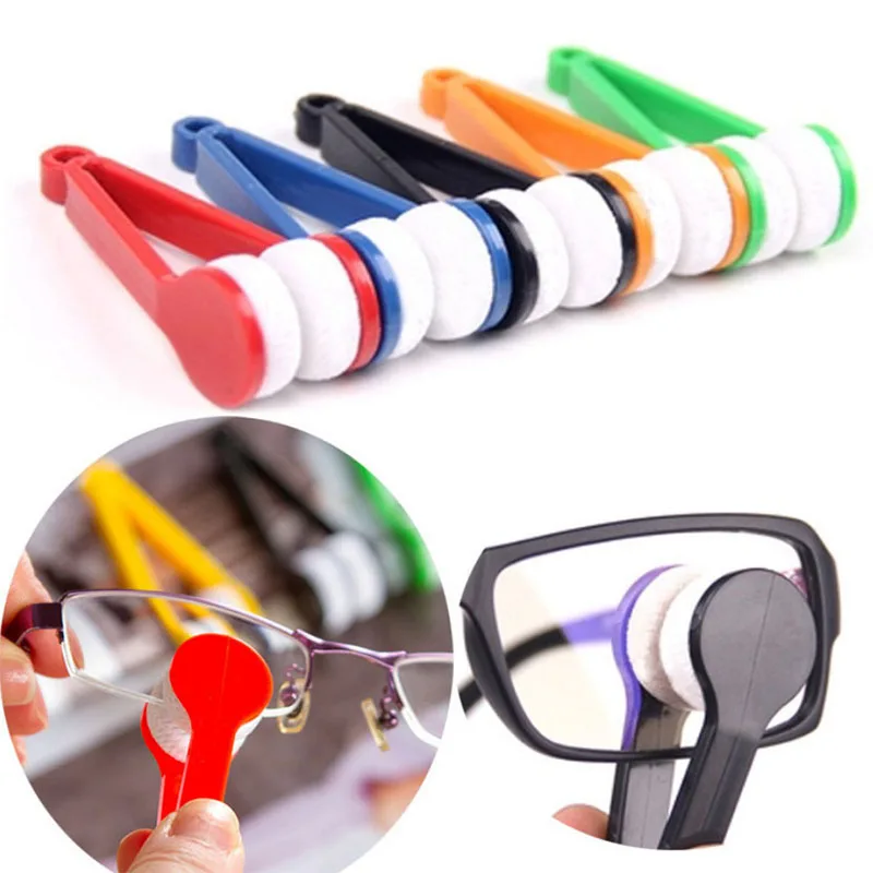 

1PCS Women Student Mini Microfiber Sunglasses Brush Eyeglass Cleaner Brush Spectacles Rub Cleaner Glasses Clean Tool Brush