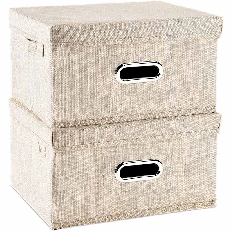 

Clothing Cotton Linen Storage Box Fabric Storage Box Finishing Box Clothing Storage Box Household Foldable