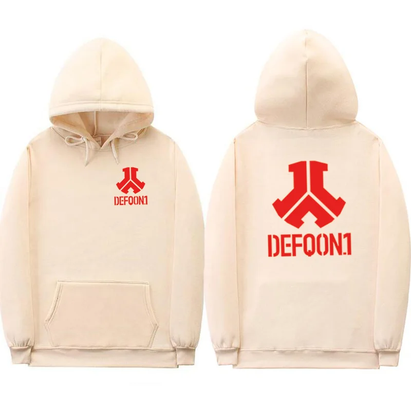 Khaki-H02 Новинка Defqon 1 толстовки рок-группа хип-хоп Мужская Толстовка зима осень Уличная Повседневная Флисовая Толстовка Пуловер - Цвет: Khaki-H02
