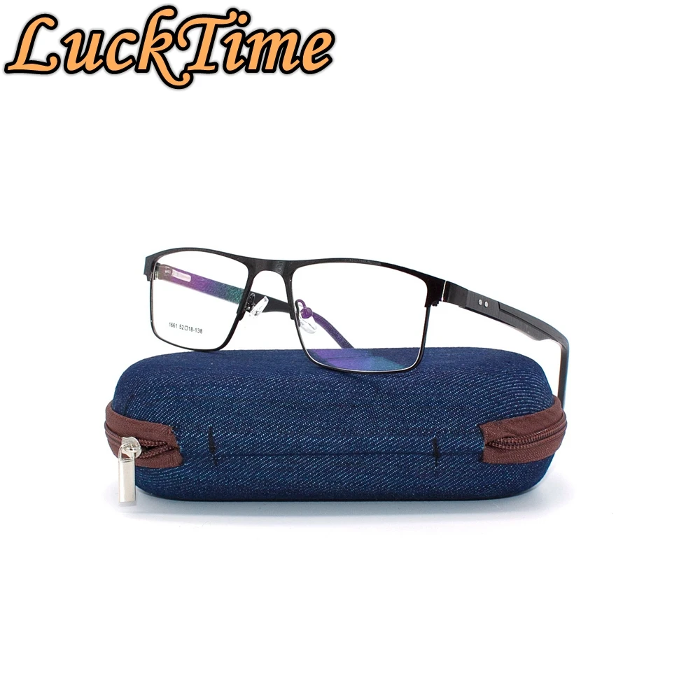 LuckTime Модные мужские очки в оправе из сплава ретро квадратные для близорукости