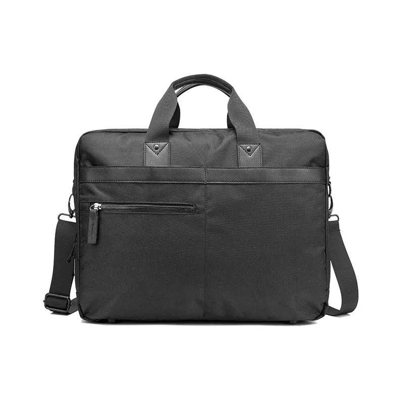 Men Black Briefcase Business Handbag Messenger Bags Male Vintage Shoulder Crossbody Bag Waterproof Men's Large 15.6“ Laptop Bags