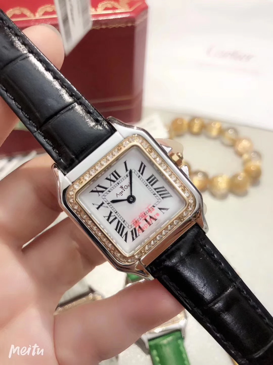 

New Men Women LuxuryJapan Quartz Black White Grey Sapphire Silver Diamonds Bezel Square Watch Lady Rome Dial Square Watches