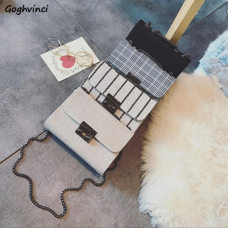 

Women Shoulder Bags Vintage Chain Bag Cross Body Canvas Ins Korean Style New Fashion Little Handbags Female Retro Mori-girl Flap