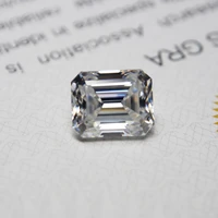 57mm emerald cut 0 98 carat vvs moissanite super white moissanite diamond