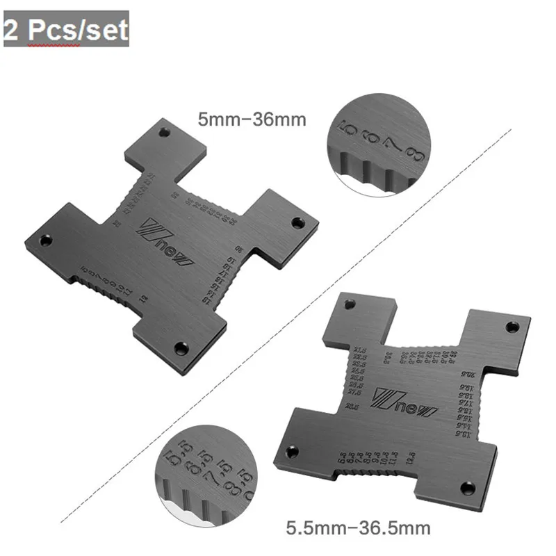 Набор из 2 штук: глубиномер и высотомер для точного измерения по метрике в работе с деревом на фрезерном столе.