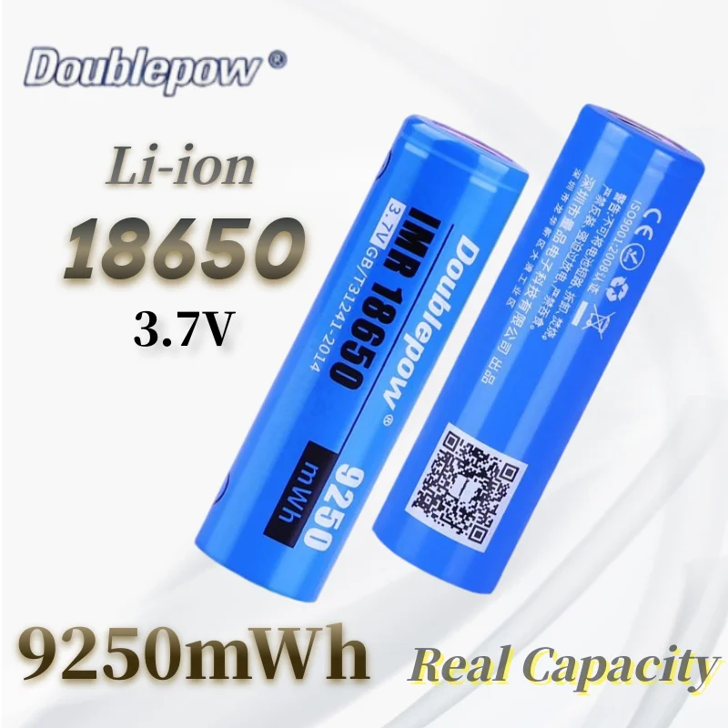 

18650 3.7V Lithium Battery Real Capacity Small Fan Electric Mosquito Racket Charging Bank Strong Light Flashlight Radio