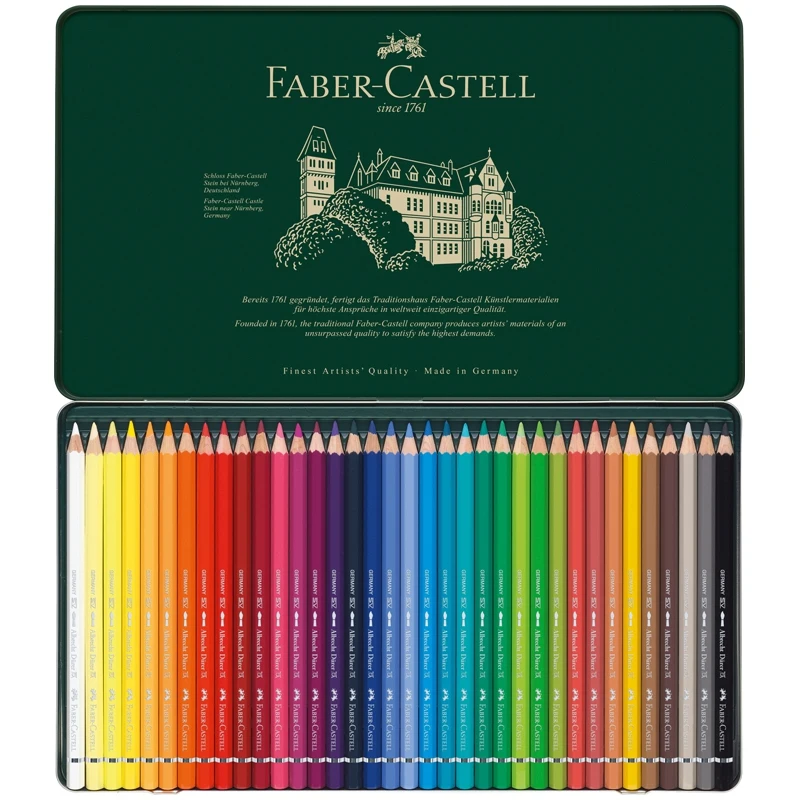 Карандаши акварельные Faber-Castell "Альбрехт Дюрер" 36 цветов металлическая коробка Художественные товары для рисования и создания в школе цветные карандаши Искусство.
