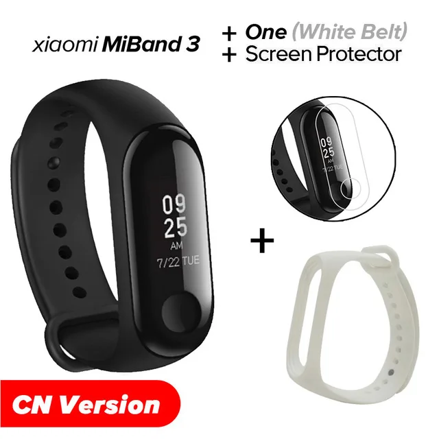 CN White N Film Xiao mi Band 3 mi band 3 фитнес-трекер пульсометр 0,78 ''OLED дисплей Bluetooth 4,2 для Android IOS - Цвет: CN White N Film