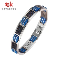 oktrendy titanium health magnetic bracelet blue color luxury bangles bracelets friendship charge bracelets therapy jewelry