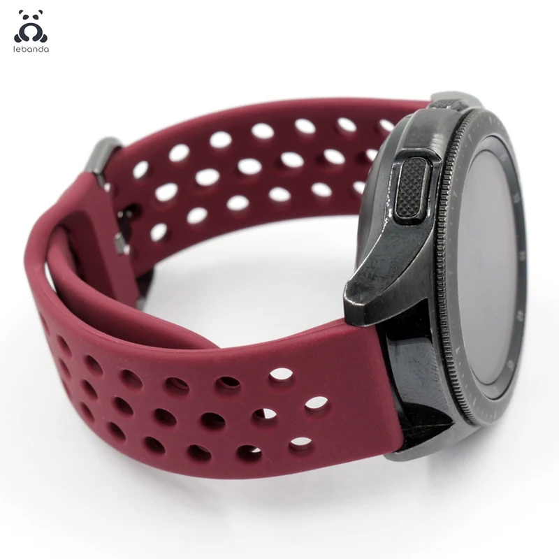 Lebanda спортивный ремешок для смарт-часов Galaxy Watch Active/42/46 мм, ремешок для HUAWEI GT силиконовый ремешок из мягкой дышащей ткани замена 20 мм/22 мм