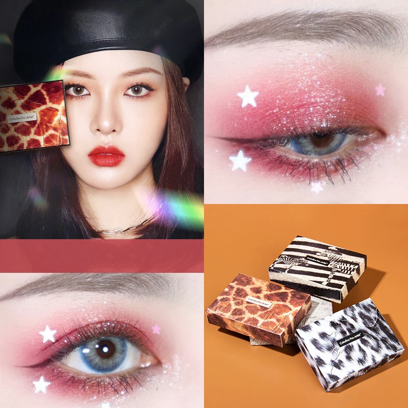 

Beauty Animals World Eyeshadow Palette Colorful Eye Shadows Palett Glitter Highlighter Shimmer Make Up Pigment Matte