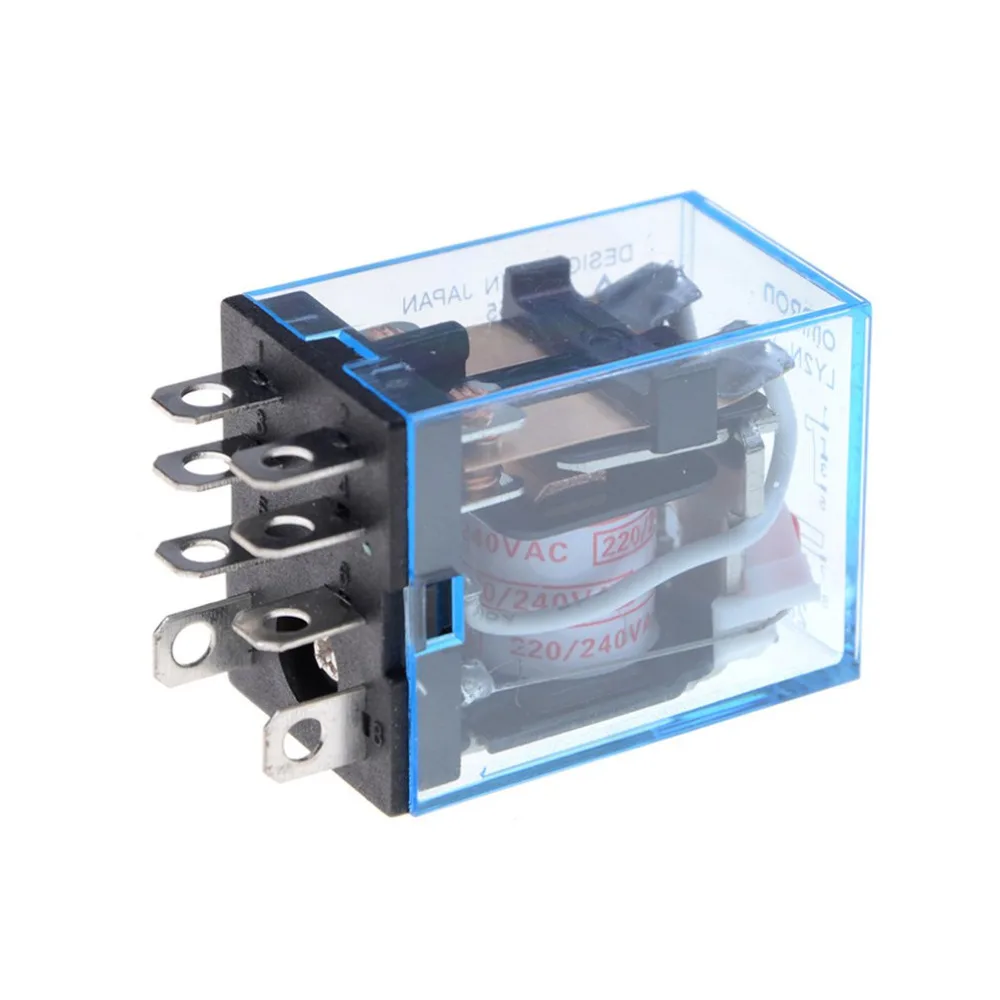 

AC 220V Coil Power Relay LY2NJ DPDT 8 Pin PTF08A JQX-13F With Socket Base Electronic Micro Mini Electromagnetic Module Switch