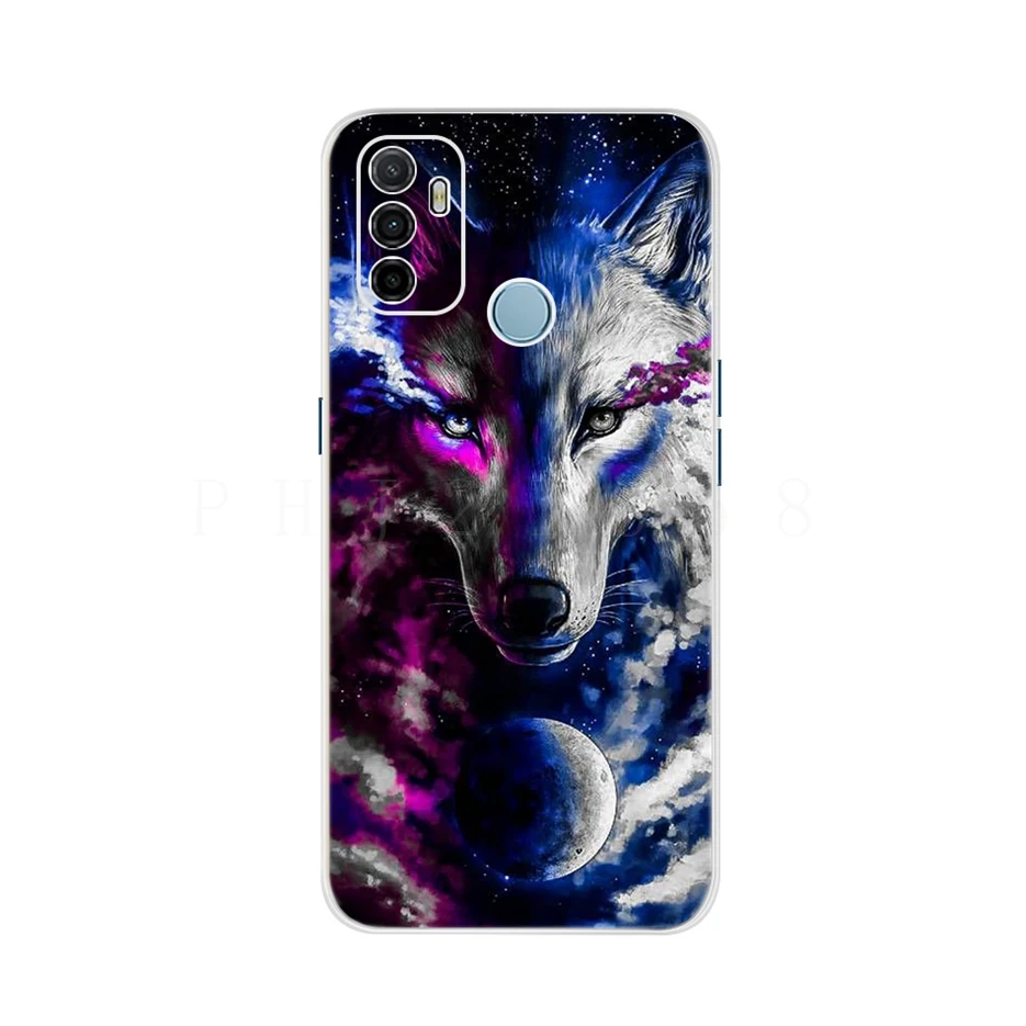 For Oppo A53 Case Cute Cat Painted Cover For Oppo A53 Phone Cases CPH2127 OppoA53 Full Coque Bumper 6.5'' Oppo A 53 Phone Fundas oppo cover