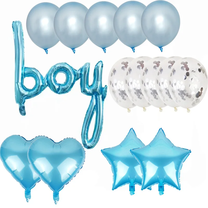 Шарики Leeiu из фольги для мальчиков и девочек на один год рождения шарики розового