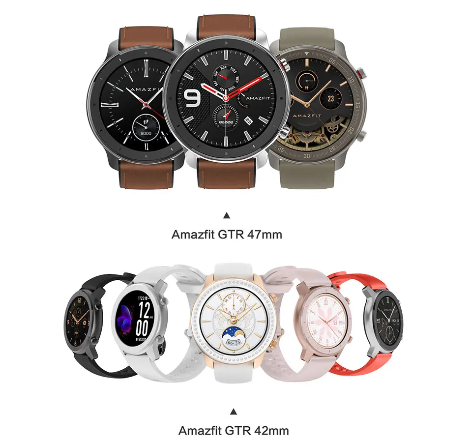 Глобальная версия Amazfit GTR 47 мм 42 мм Смарт часы Redmi AirdotsGPS 5ATM водонепроницаемый 24 дня батарея Bluetooth музыка