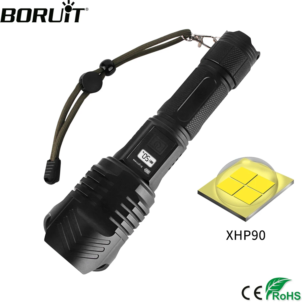 BORUiT X912 светодиодный светильник вспышка высокой мощности 3500LM XHP90 фонарь