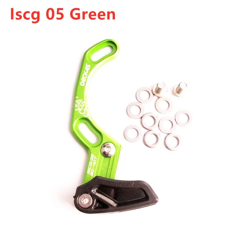 iscg 05 green DECKAS направляющая велосипедной цепи MTB направляющая велосипедной цепи 1X система ISCG 03 ISCG 05 крепление BB CNC односкоростная широкая узкая направляющая цепи - Цвет: iscg 05 green