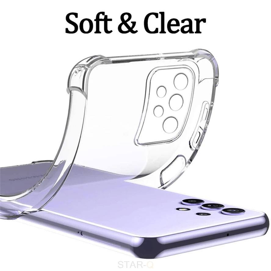 thickened airbag shockproof clear soft tpu phone case for samsung galaxy a52 a72 a32 4g 5g transparent back cover a 32 52 72 free global shipping