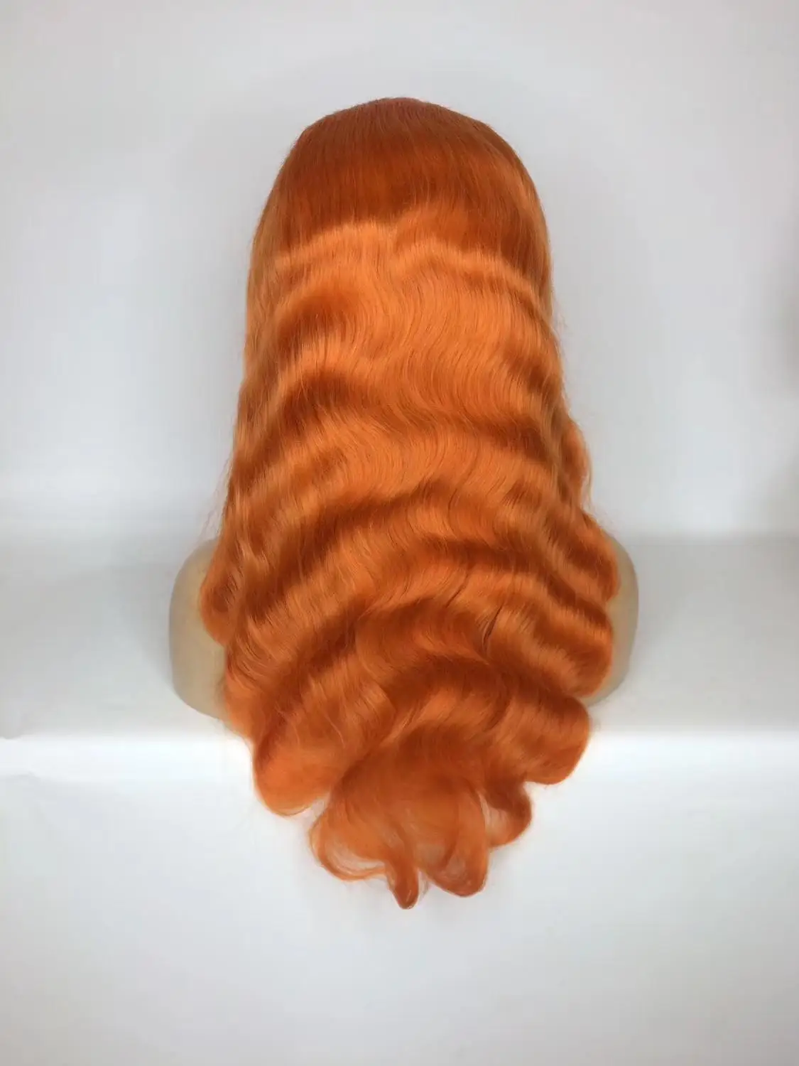 Orange Oxeyegirl 13x4 светлые Синтетические волосы на кружеве парики из натуральных волос бразильский розовый/красный/синий/фиолетовый/белый/голубой/темно-синий/613 Синтетические волосы на кружеве парик человеческих волос - Цвет: Orange
