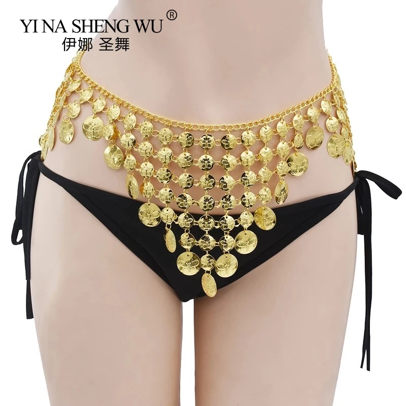 

2020 Summer Sequins Belly Dance Waist Chains Women Sexy Skirt Beach Body Chain Strand Charms Vintage Waistband Bohemia Jewelry