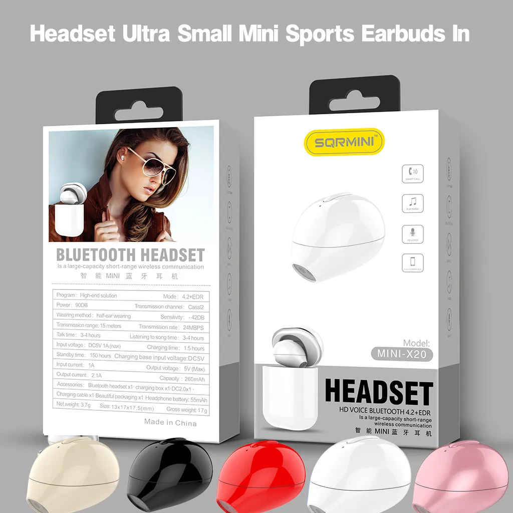 Наушники вкладыши Mini HD с микрофоном Bluetooth 4 2|Наушники и гарнитуры| |