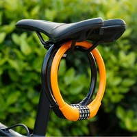 1pc zinc alloy ring lock universal security cycling steel chain bike accessories 4 digit code bicycle lock scooter safety
