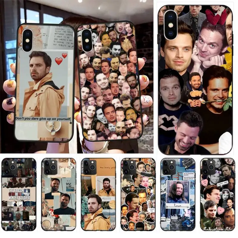 

Sebastian Stan Collage Bucky Barnes Phone Case For Iphone 6 6s 7 8 Plus XR X XS XSmax 11 12 Pro Mini Max