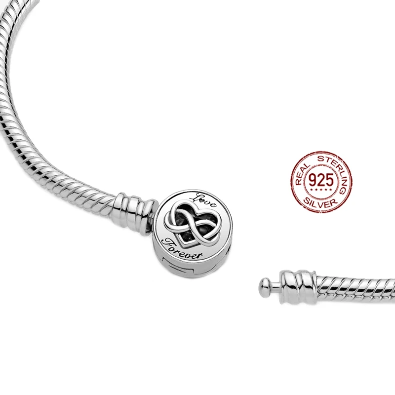 

Top Sale 925 Sterling Silver Fashion Snake Chain Base Bracelet Fit riginal European Charm Bracelet for Women DIY Love Jewelry
