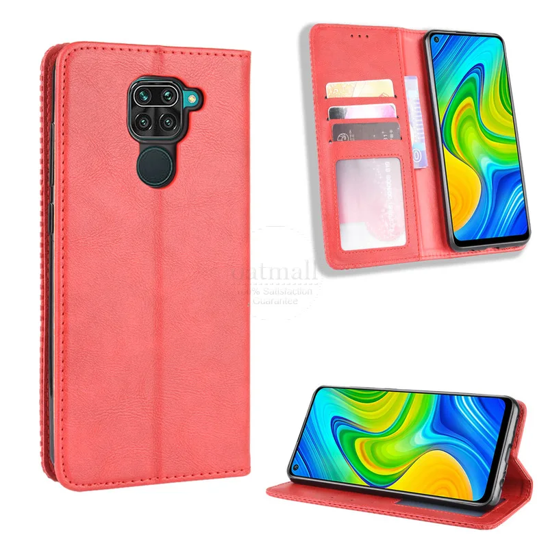 Магнитный кожаный чехол-книжка для Xiaomi Redmi Note 9 Pro мобильный телефон дюйма |