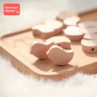 Детский Прорезыватель для зубов 10 шт., деревянные бусины из бука, грызун, Жевательная звезда, искусственная звезда, ожерелье сделай сам, цепочка для пустышки, аксессуары, детские игрушки