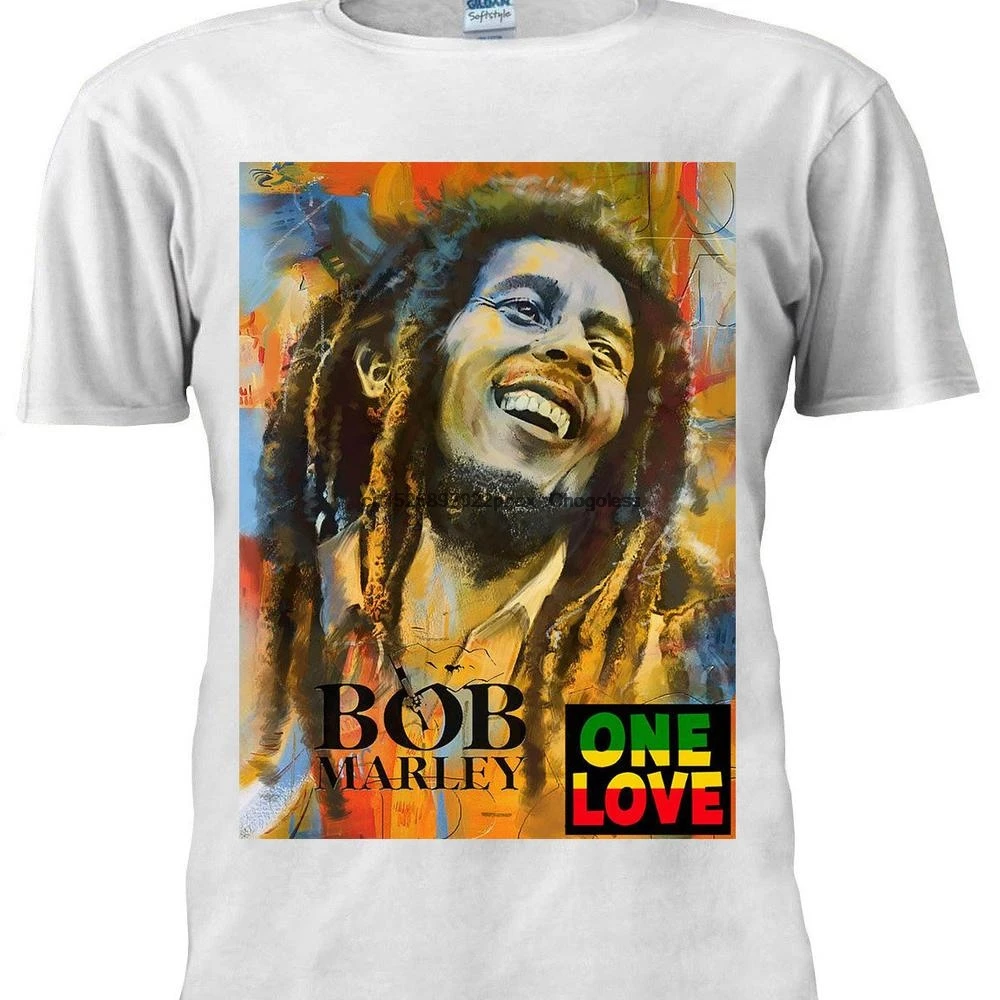 Футболка с надписью Bob Marley One Love футболка Jamaican редкий дым Ragga рождественский