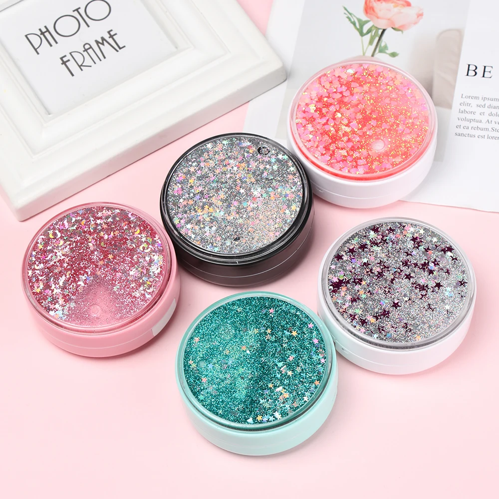 Чехол очки для путешествий с блестящими мраморными полосками и зыбучим песком