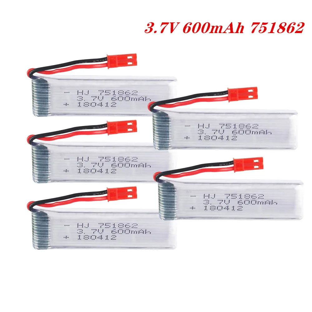 3.7V 600mAH Rechargeable Lipo Battery Is Suitable For Syma S032G Udi U818A WLtoys V959 V929 Helicopter Lipo Battery 2pcs To 5pcs