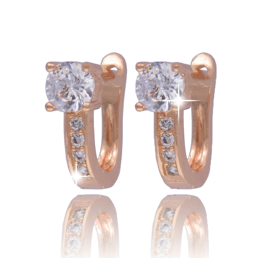 Модные женские сережки очаровательные серьги в виде капли воды розовое золото