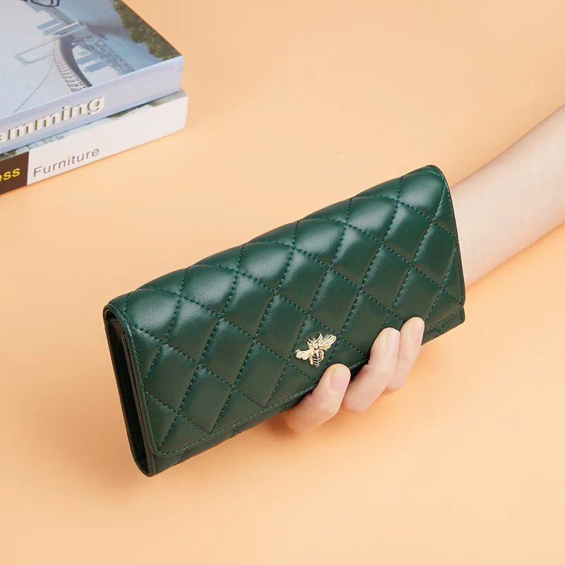 

Women's Long Wallet Leather Long Fashion card holder large capacity mobile phone bag Coin Wallet