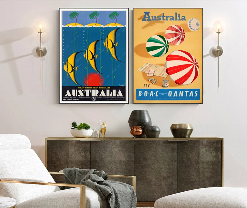 Австралия Голд Кост Квинсленд большой барьер постер рифа холст картина плакат из