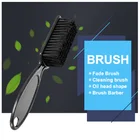 Выцветание щетка расческа ножницы щетка для чистки Парикмахерская кожа выцветание Винтаж Масляная голова форма резьбы щетка для чистки