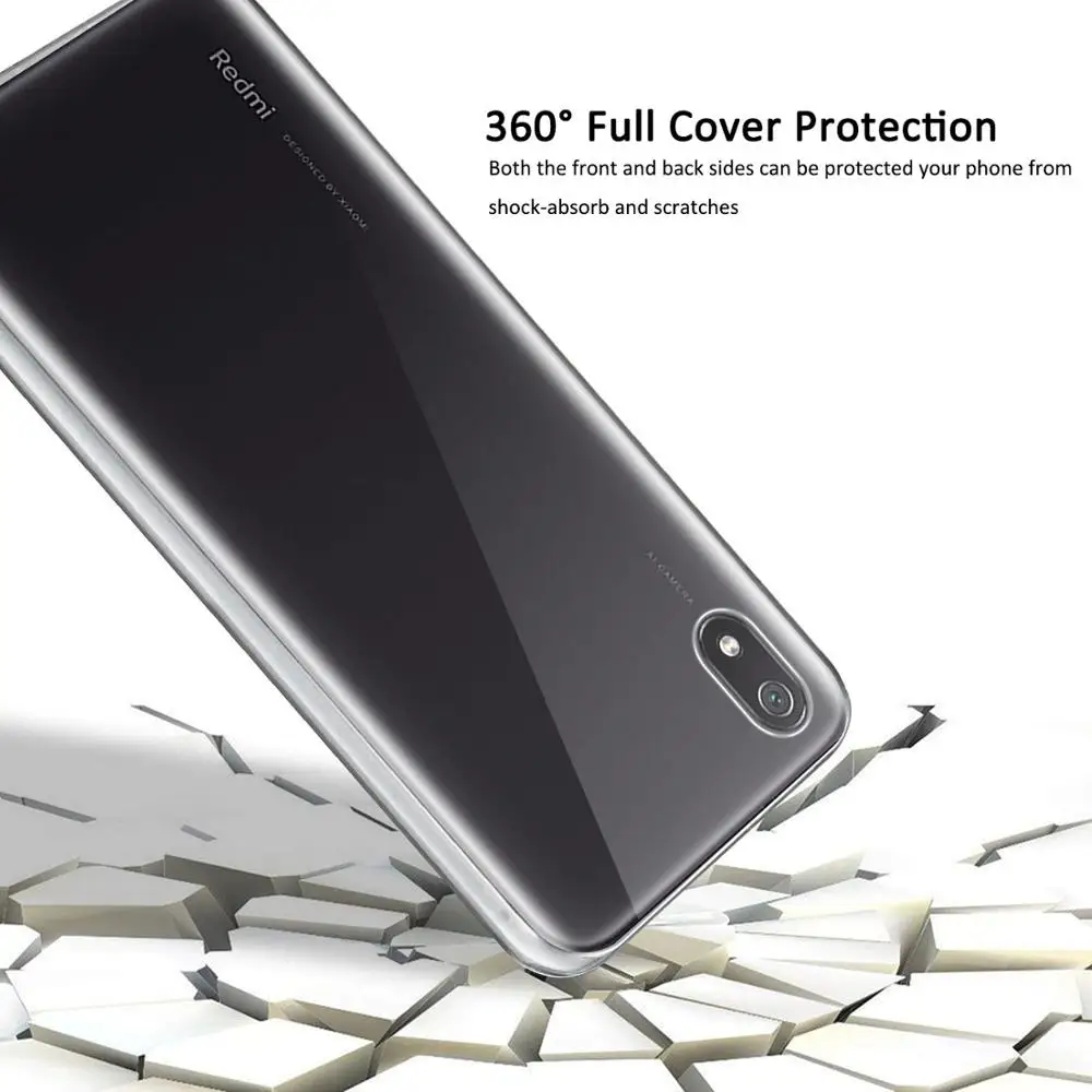 Чехол для Xiaomi Redmi Note 11 9 8T 10 Pro 7 7A 9T 4X Mi 8 POCO M3 X3 двухсторонний силиконовый прозрачный