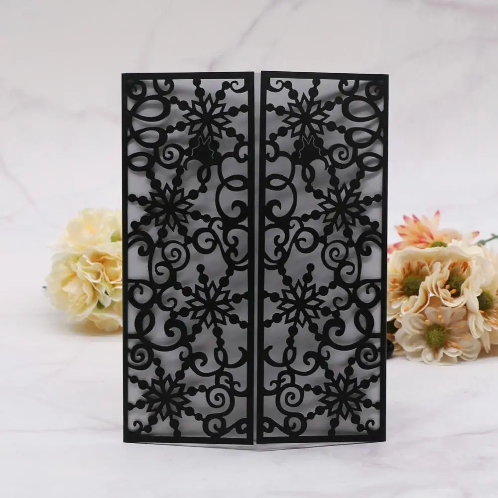 

40Pcs/Lot Dark purple Wedding Invitation Card Laser Cut Invitations Cards Wedding Birthday Party Decoration Cards