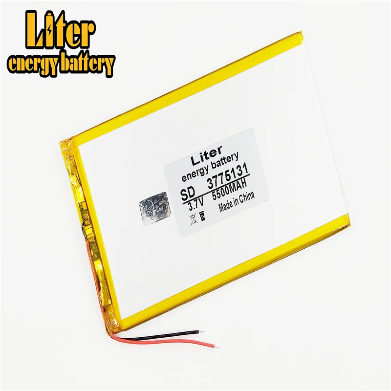 

3775131 3.7V 5500MAH tablet battery brand tablet gm lithium polymer battery