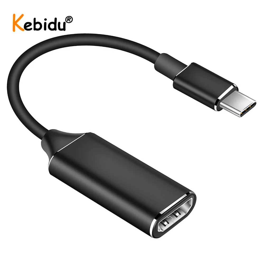 KEBIDU USB Type C к HDMI совместимый кабель адаптер 4K 30 Гц высокоскоростной USB3.1 конвертер