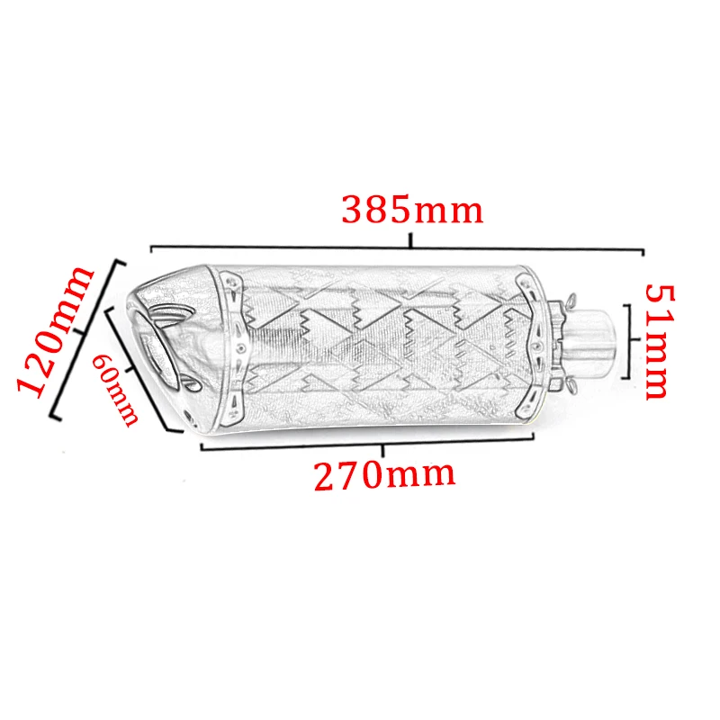 Для NMAX155 NMAX125 XMAX300 400 XMAX 250 MT09 R125 R15 ZX6R Универсальный мотоциклетный глушитель
