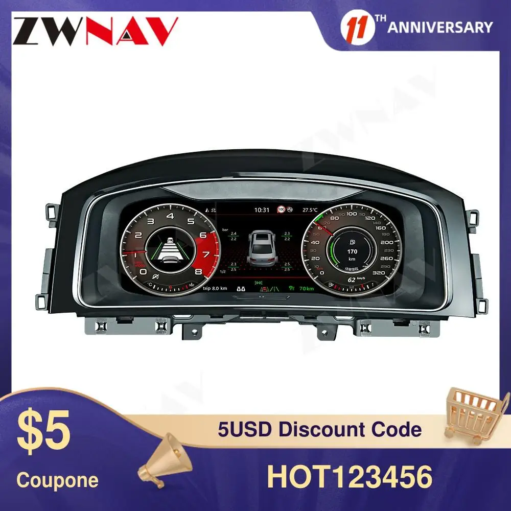 Goede Digitale Meter Scherm Voor Vw B8 Passat Cc Golf Gti Variant Auto Led Instrument Panel Vervanging Dashboard Entertainment Head Unit