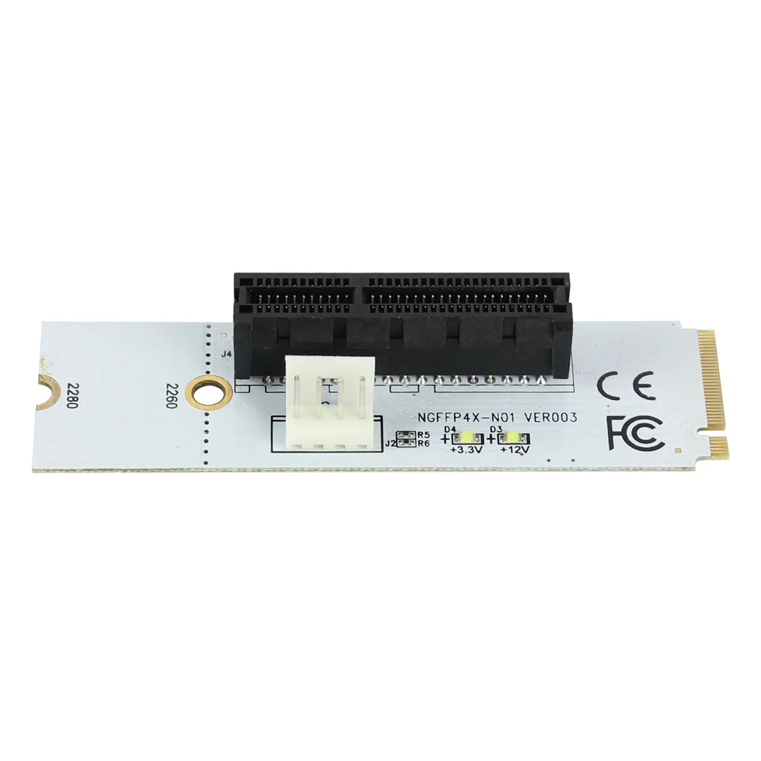 M.2 к PCI E 4X Riser Card M2 ключ M PCIe X4 адаптер с Светодиодный индикатор напряжения NGFF riser для