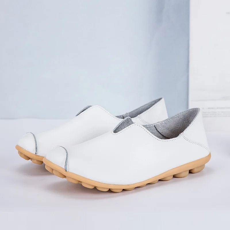 

Genuine leather shoes for women Non-slip Soft Womens loafers Casual Ladies shoes flat flat shoes women