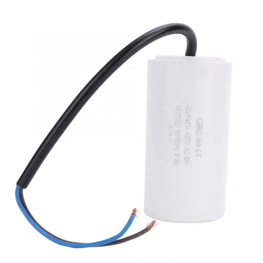 

CBB60 450V 40uf Eco-friendly Motor Running Capacitor ESR 0.2 for Electric Household Appliance for Motor Starting AC Power