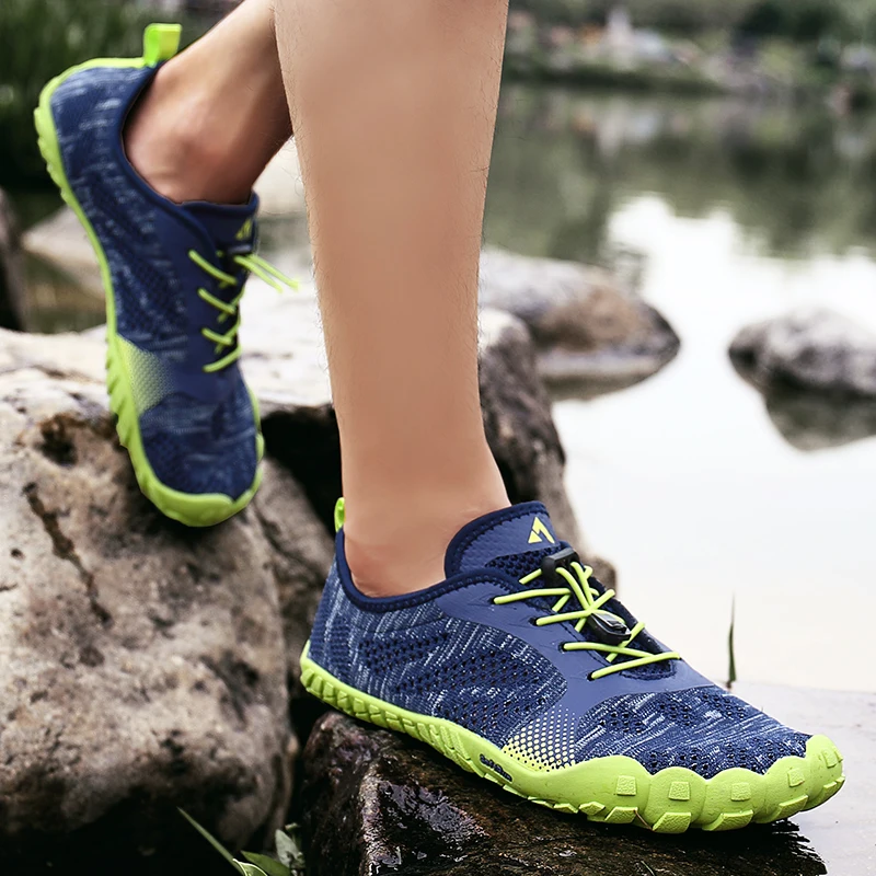 Летние уличные женские пляжные туфли Aqua плавающая вода пять пальцы большой палец